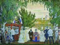 お祝いの集まり 1910年 ボリス・ミハイロヴィチ・クストーディエフ